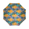 Goldfish Flower Pattern Print Foldable Umbrella-grizzshop