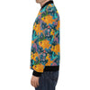 Goldfish Flower Pattern Print Men's Bomber Jacket-grizzshop