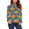 Goldfish Flower Pattern Print Women's Sweatshirt-grizzshop