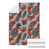 Goldfish Leaf Pattern Print Blanket-grizzshop