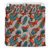 Goldfish Leaf Pattern Print Duvet Cover Bedding Set-grizzshop