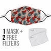 Goldfish Leaf Pattern Print Face Mask-grizzshop