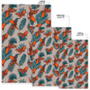 Goldfish Leaf Pattern Print Floor Mat-grizzshop