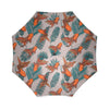 Goldfish Leaf Pattern Print Foldable Umbrella-grizzshop