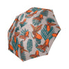 Goldfish Leaf Pattern Print Foldable Umbrella-grizzshop