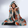 Goldfish Leaf Pattern Print Hooded Blanket-grizzshop