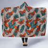 Goldfish Leaf Pattern Print Hooded Blanket-grizzshop