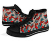 Goldfish Leaf Pattern Print Men Women's High Top Shoes-grizzshop