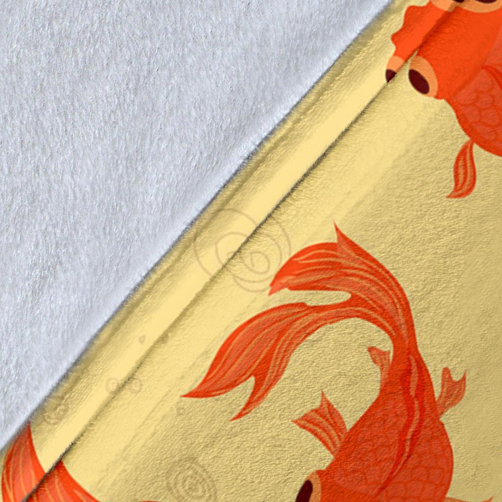 Goldfish Pattern Print Blanket-grizzshop