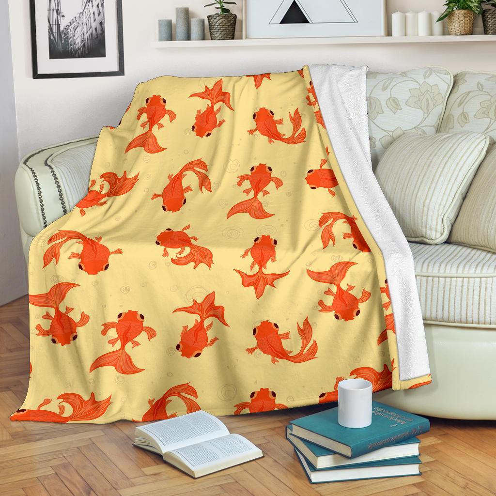 Goldfish Pattern Print Blanket-grizzshop