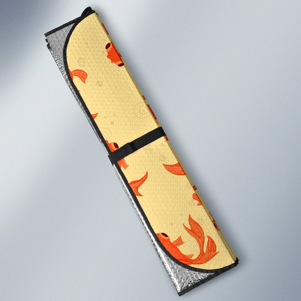 Goldfish Pattern Print Car Sun Shade-grizzshop
