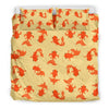 Goldfish Pattern Print Duvet Cover Bedding Set-grizzshop