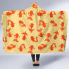 Goldfish Pattern Print Hooded Blanket-grizzshop