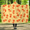Goldfish Pattern Print Hooded Blanket-grizzshop