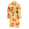 Goldfish Pattern Print Men Long Robe-grizzshop