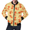 Goldfish Pattern Print Men's Bomber Jacket-grizzshop