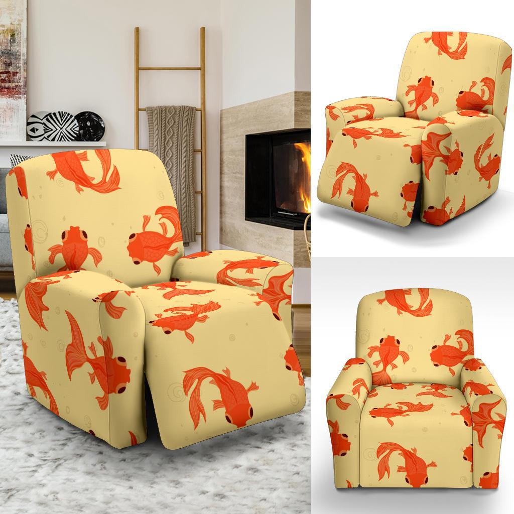 Goldfish Pattern Print Recliner Cover-grizzshop