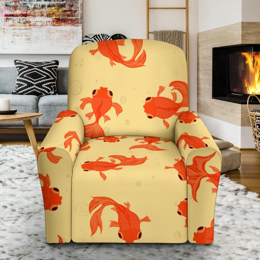 Goldfish Pattern Print Recliner Cover-grizzshop