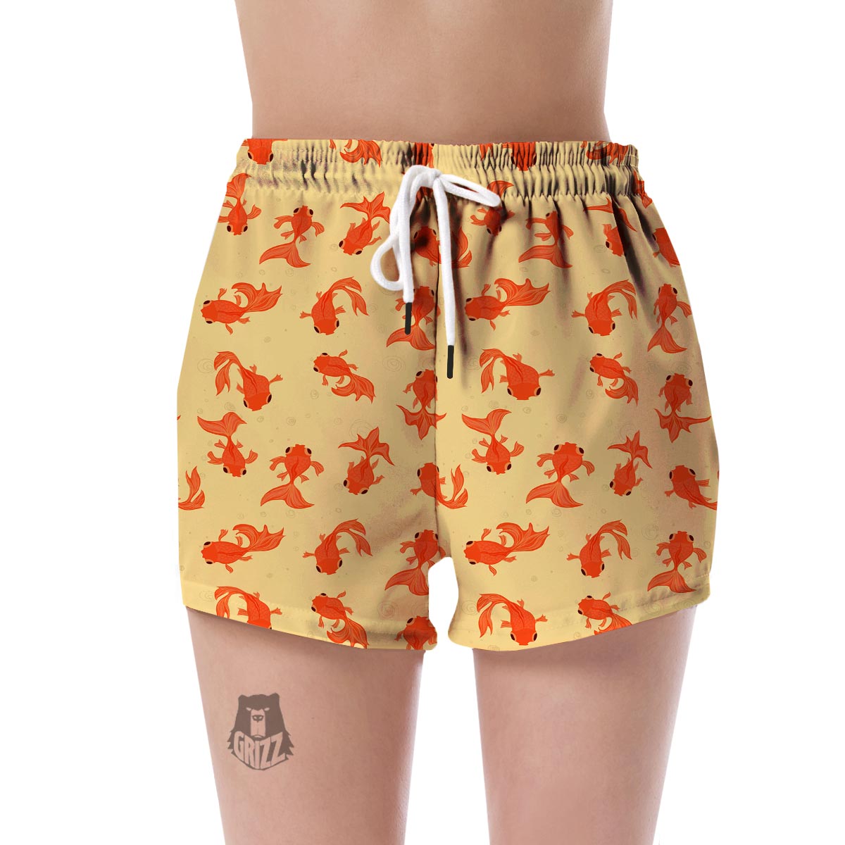 Goldfish Pattern Print Women's Shorts-grizzshop