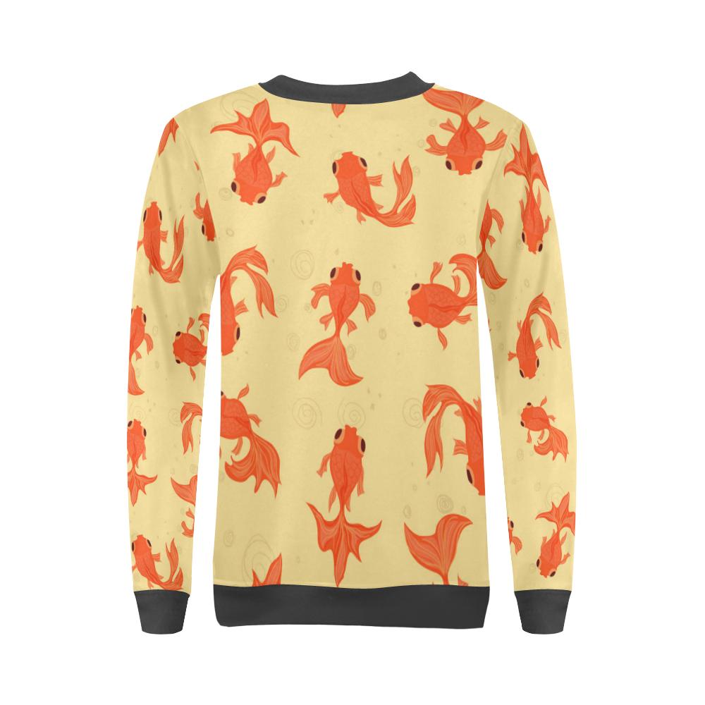 Goldfish Pattern Print Women's Sweatshirt-grizzshop