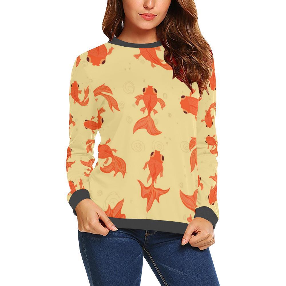 Goldfish Pattern Print Women's Sweatshirt-grizzshop