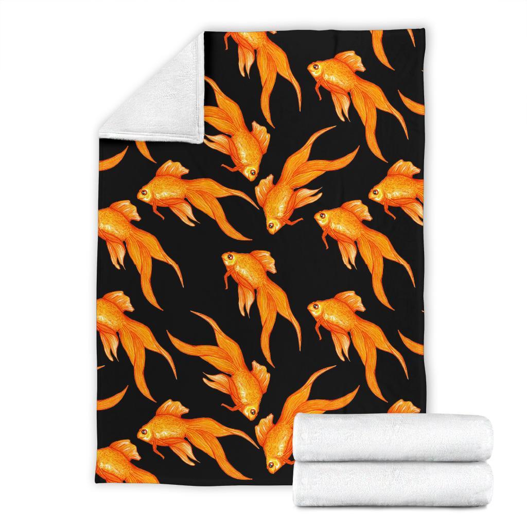 Goldfish Print Pattern Blanket-grizzshop