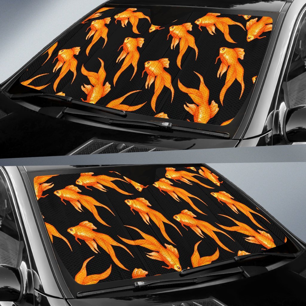 Goldfish Print Pattern Car Sun Shade-grizzshop