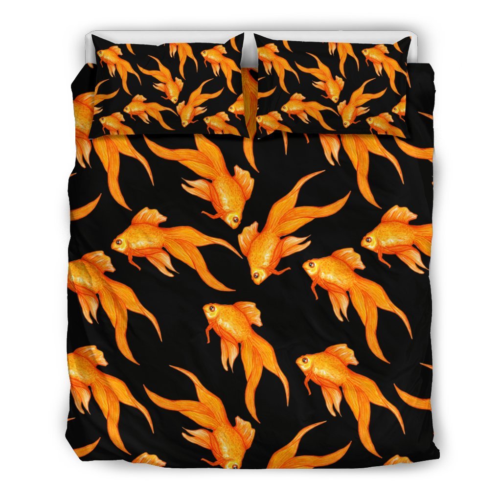 Goldfish Print Pattern Duvet Cover Bedding Set-grizzshop