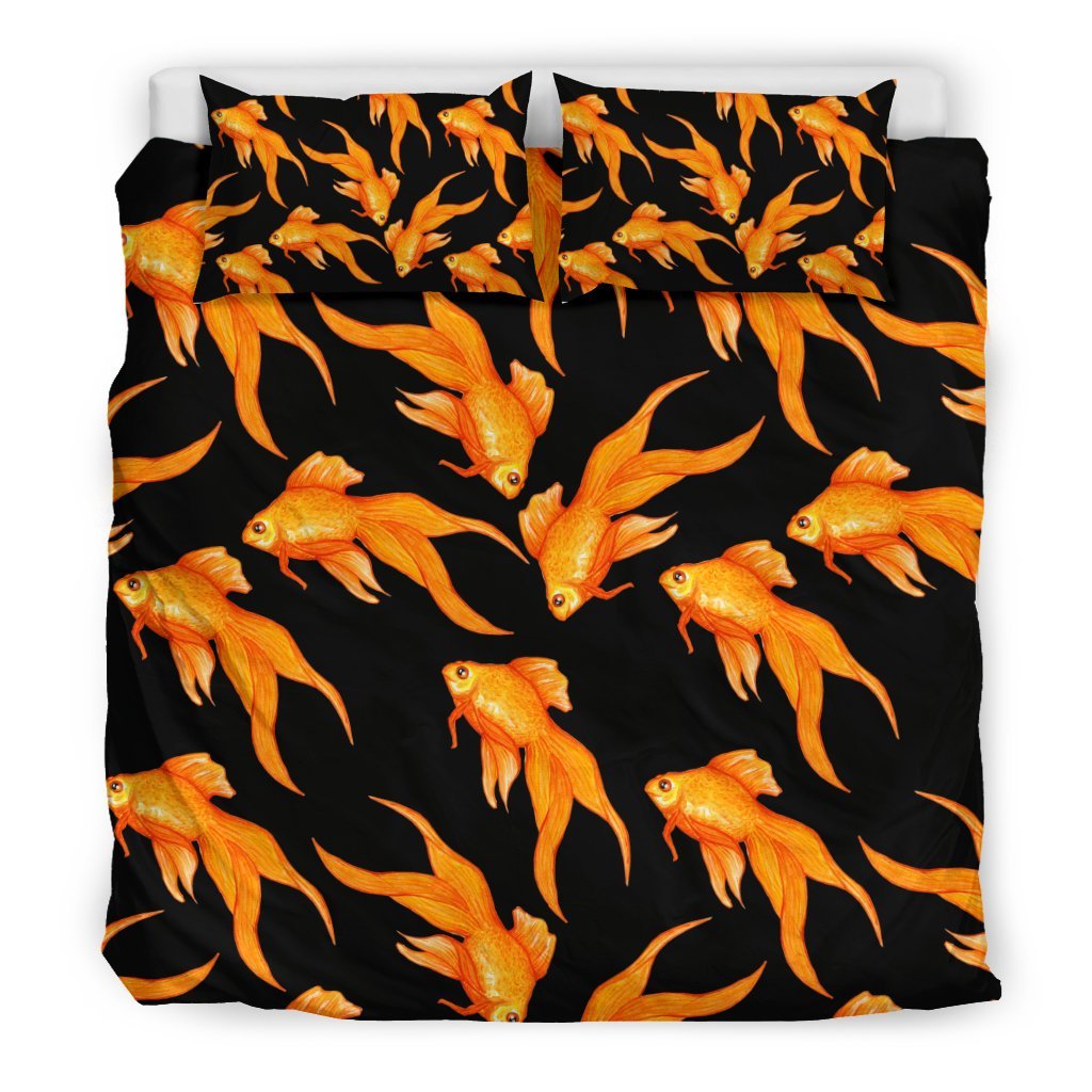 Goldfish Print Pattern Duvet Cover Bedding Set-grizzshop