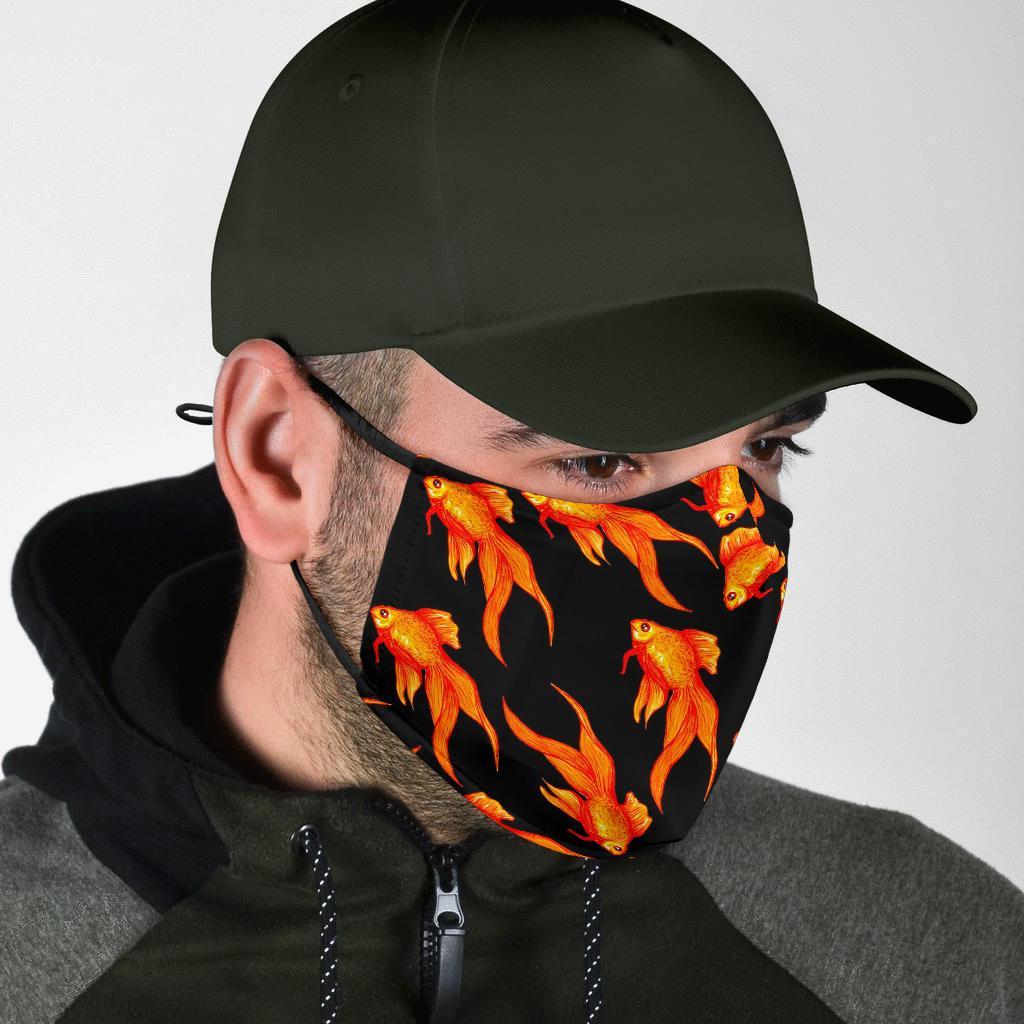 Goldfish Print Pattern Face Mask-grizzshop