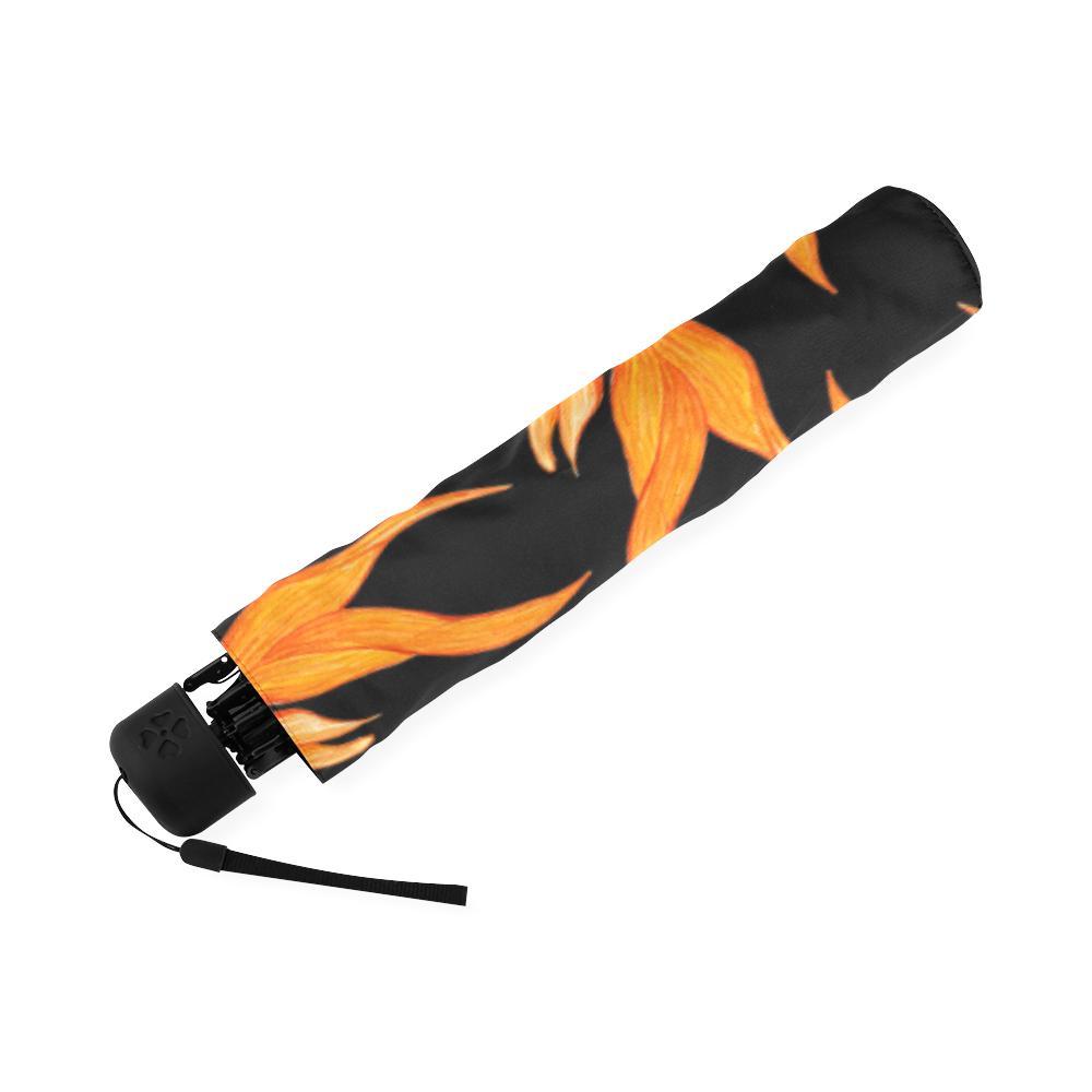 Goldfish Print Pattern Foldable Umbrella-grizzshop