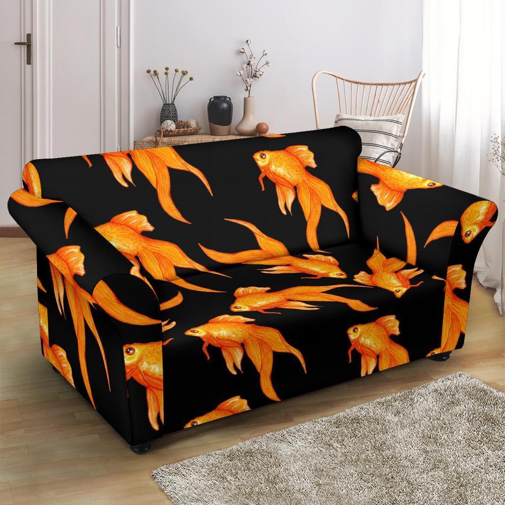 Goldfish Print Pattern Loveseat Cover-grizzshop