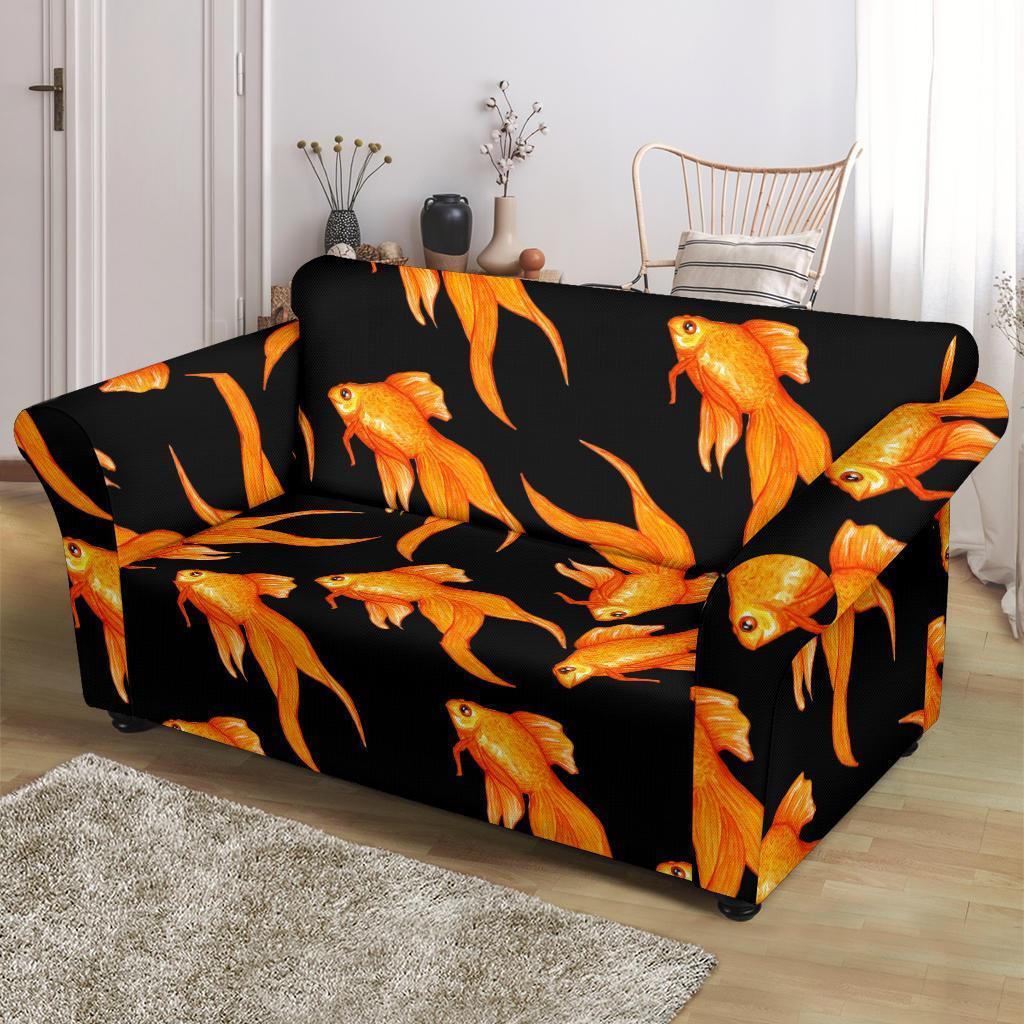 Goldfish Print Pattern Loveseat Cover-grizzshop