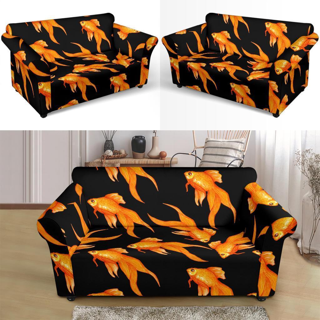 Goldfish Print Pattern Loveseat Cover-grizzshop