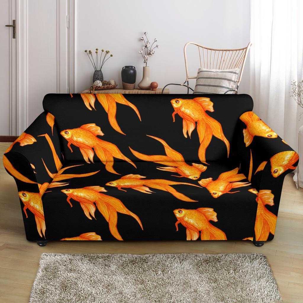 Goldfish Print Pattern Loveseat Cover-grizzshop