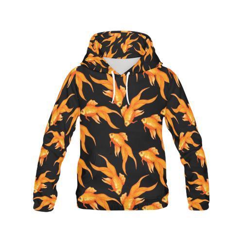 Goldfish Print Pattern Men Pullover Hoodie-grizzshop