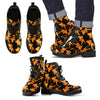 Goldfish Print Pattern Men Women Leather Boots-grizzshop