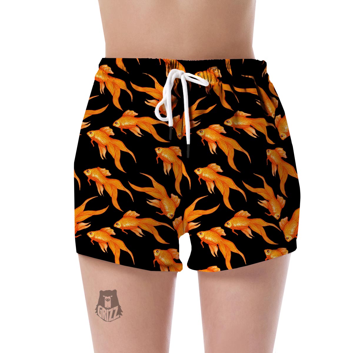 Goldfish Print Pattern Women's Shorts-grizzshop