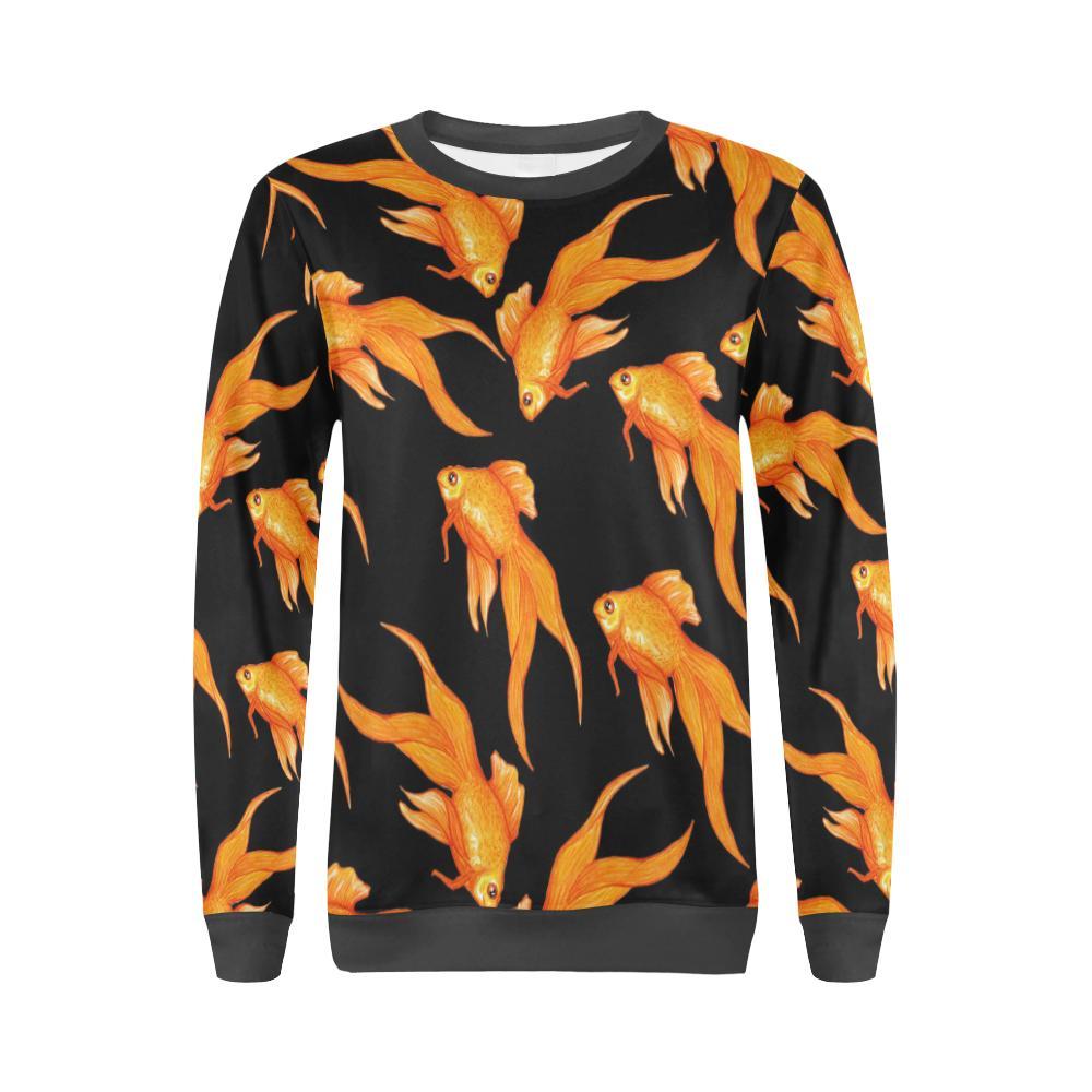 Goldfish Print Pattern Women's Sweatshirt-grizzshop