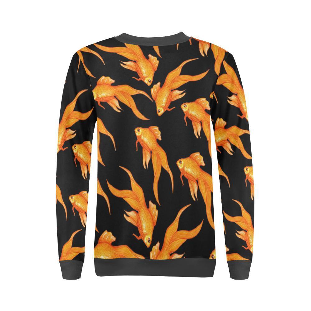 Goldfish Print Pattern Women's Sweatshirt-grizzshop