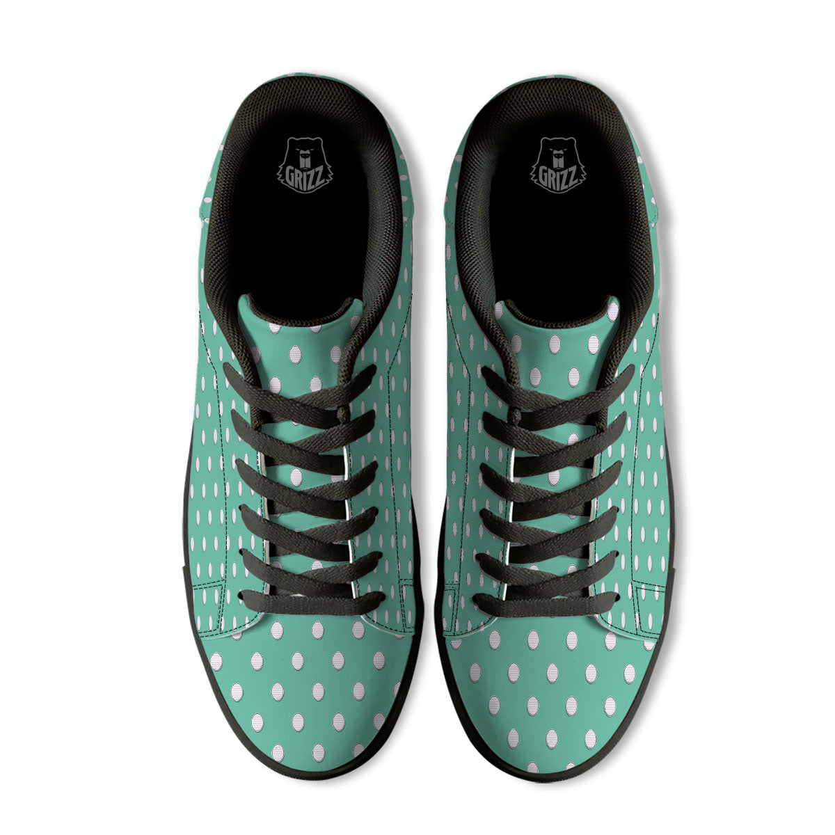 Golf Ball Print Pattern Black Low Top Sneakers-grizzshop