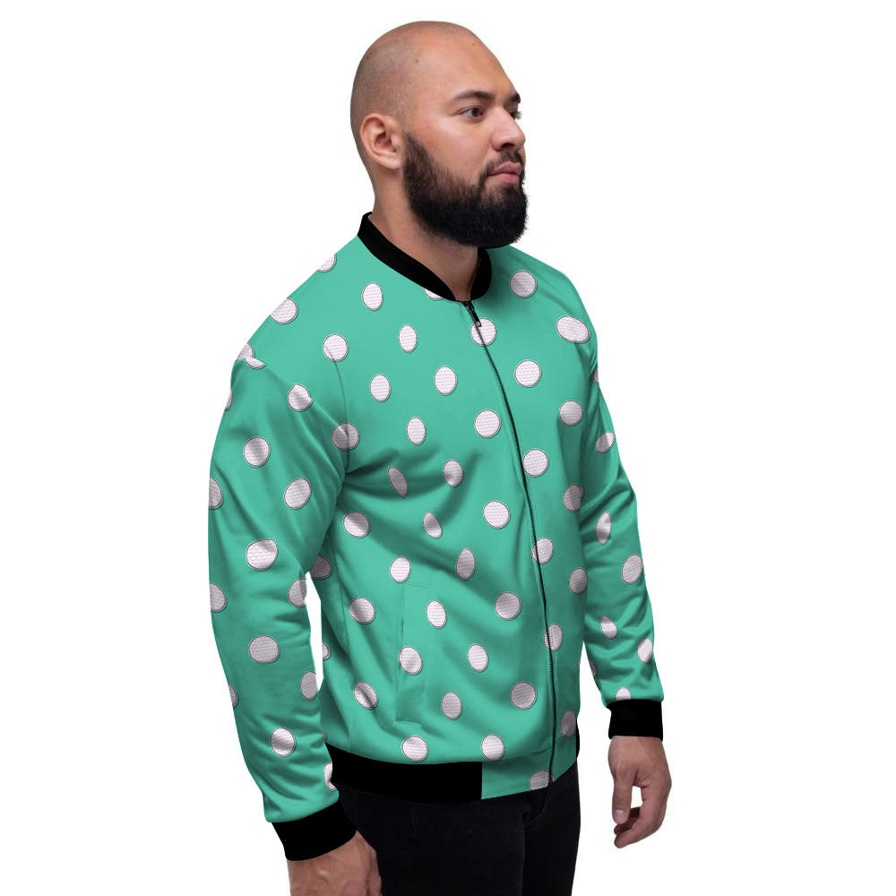 Golf Ball Print Pattern Men's Bomber Jacket-grizzshop