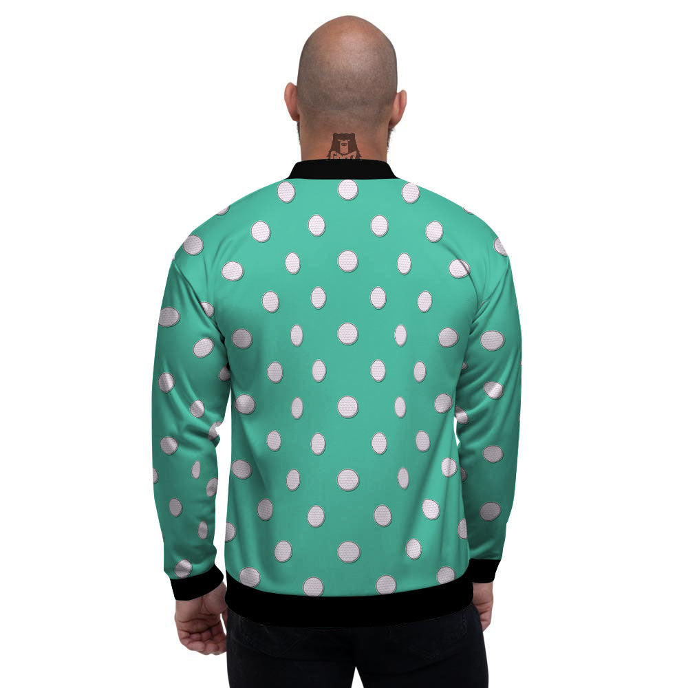 Golf Ball Print Pattern Men's Bomber Jacket-grizzshop