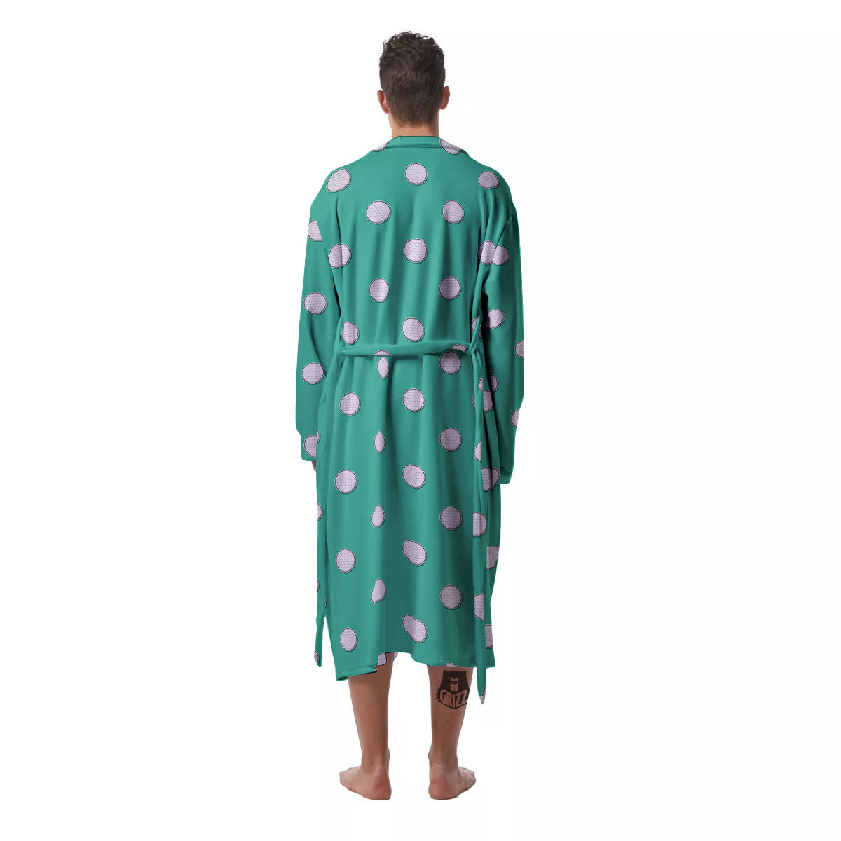 Golf Ball Print Pattern Men's Robe-grizzshop