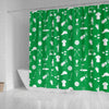 Golf Green Pattern Print Bathroom Shower Curtain-grizzshop