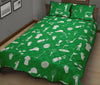 Golf Green Pattern Print Bed Set Quilt-grizzshop