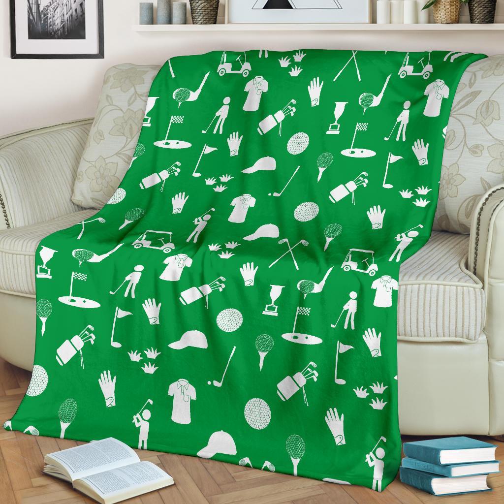 Golf Green Pattern Print Blanket-grizzshop