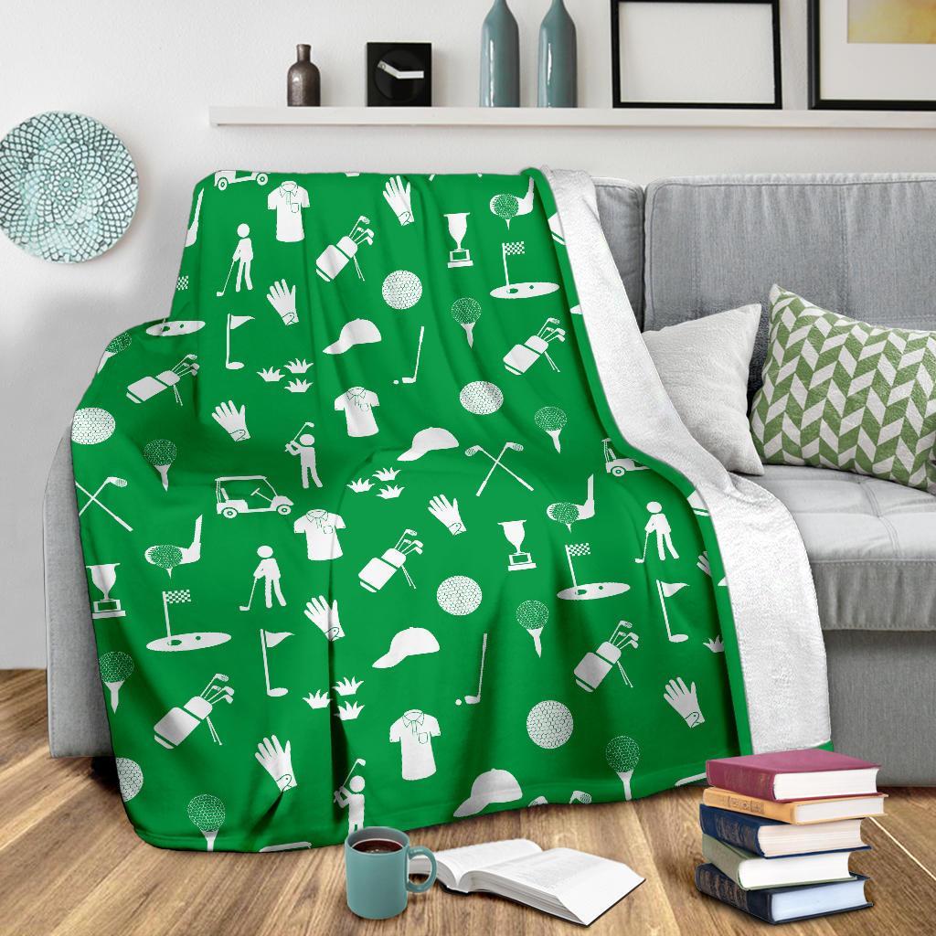 Golf Green Pattern Print Blanket-grizzshop