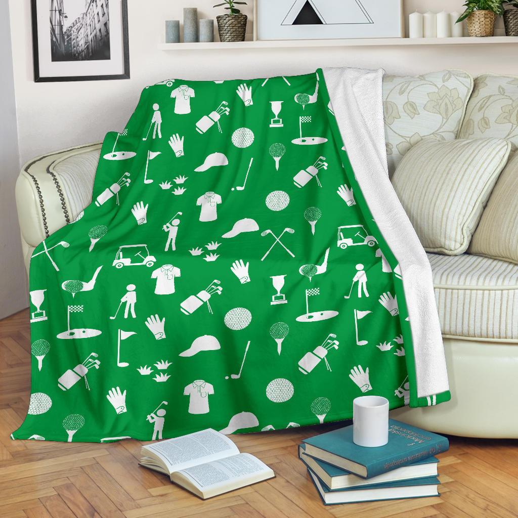 Golf Green Pattern Print Blanket-grizzshop