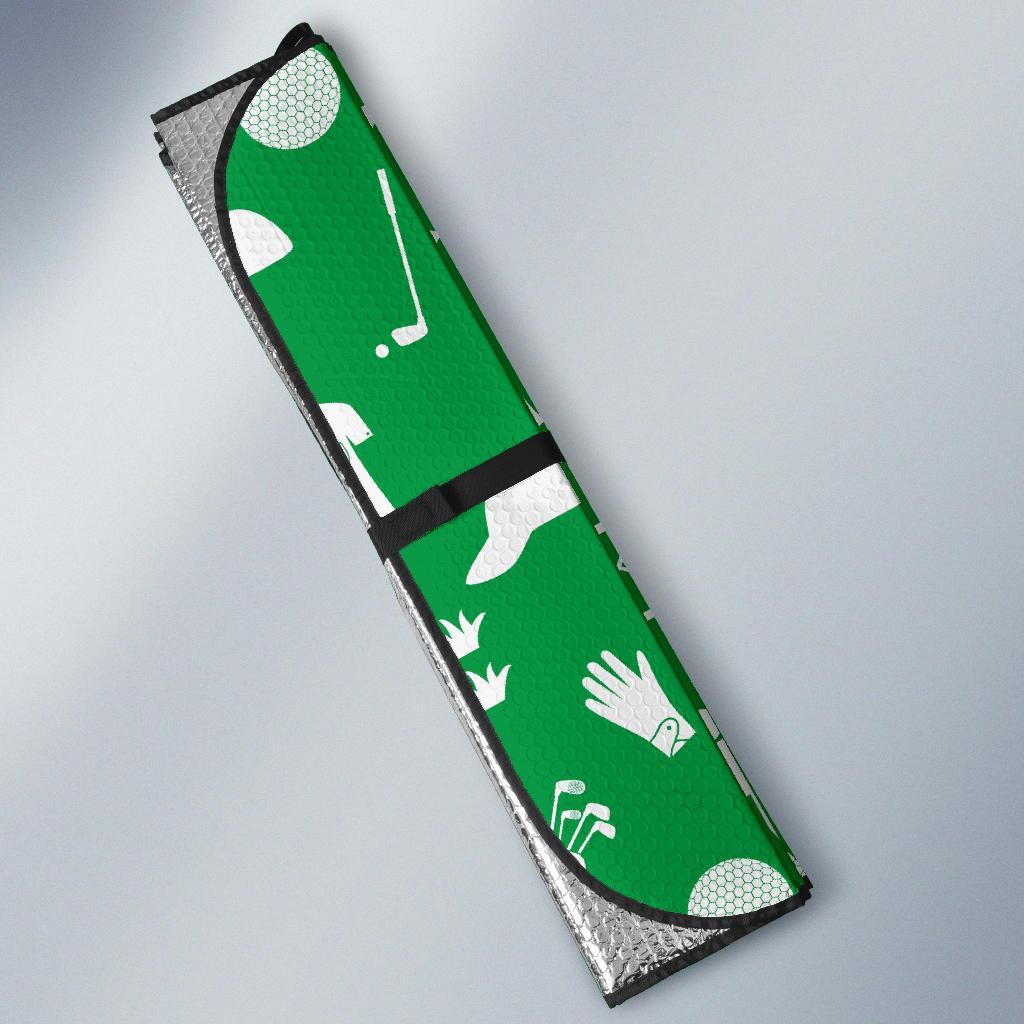 Golf Green Pattern Print Car Sun Shade-grizzshop